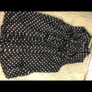 White House black market polkadot blouse